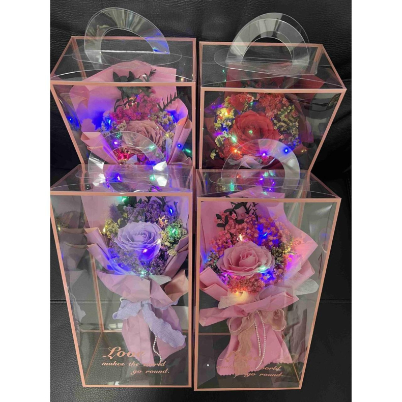 Blomster Buket - Med Oplysende Box