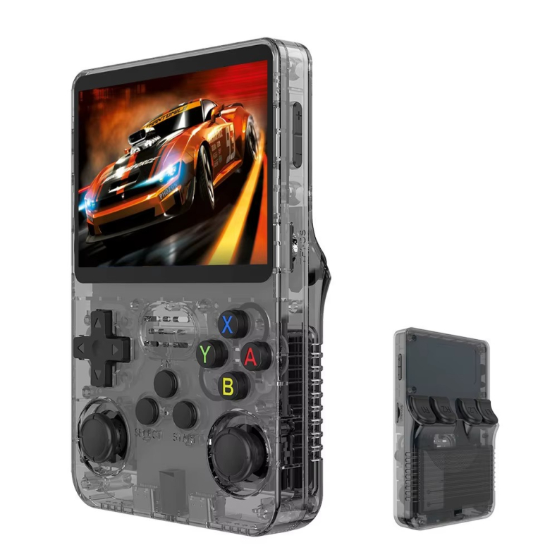 R36HD Retro Spilkonsol 64 GB � HD IPS-sk�rm med klassiske spil Black