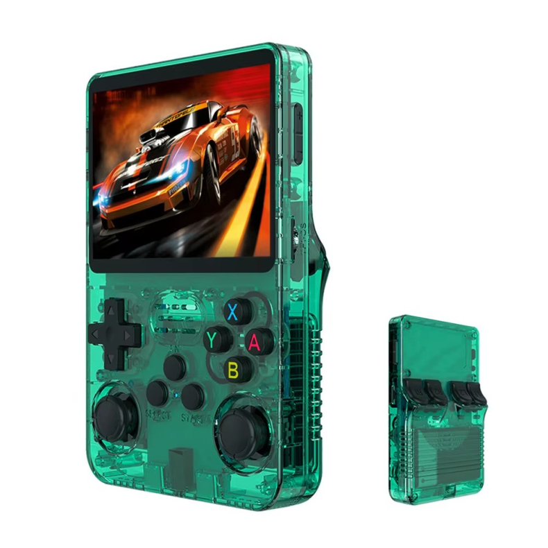 R36HD Retro Spilkonsol 64GB � H�ndholdt Spillekonsol med IPS-sk�rm