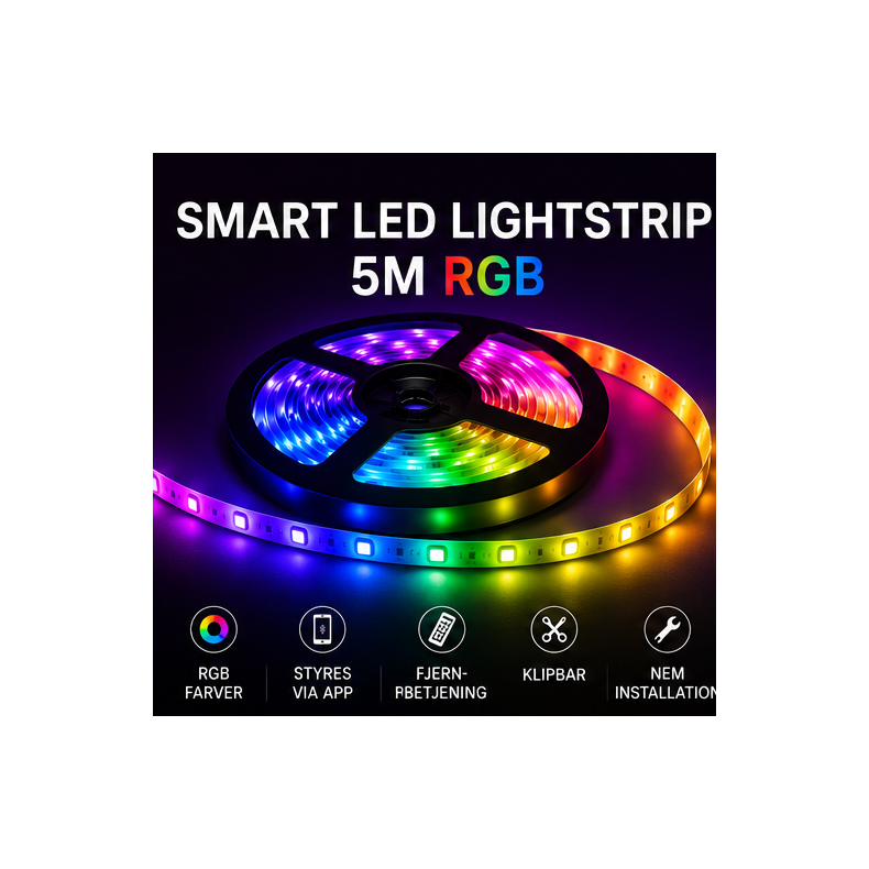 RGB LED Light Strip 5M � USB � App Control � Musik Sync